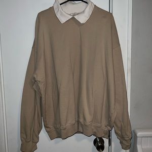 John Galt Oversized Swater with Collar